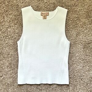 BAILEY 44 Ribbed Sleeveless Tank Top White I Size XL I Knit Shell Casual